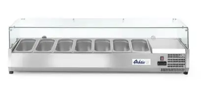 Weekendaanbieding Arktic Horeca Opzetkoelvitrine 6x GN 1/3 met hard glazen kap