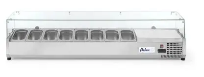 Arktic Horeca Opzetkoelvitrine display glas 8x GN 1/4 230V 180W Gratis Retour