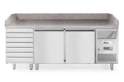 Merkproduct Arktic Horeca Pizzawerkbank met 2 deuren en 7 lades 485 l