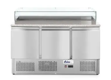 Seizoensaanbieding Arktic Horeca Pizzawerkbank met drie deuren 380 l ruimte voor 8x GN 1/6