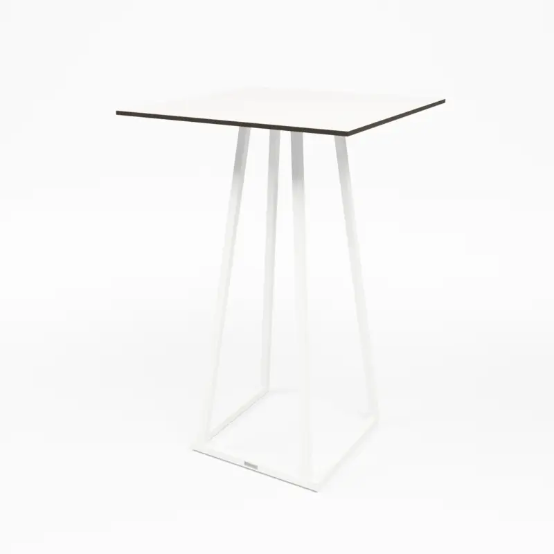 HorecaTraders Stapelbare Statafel | Aluminium | Wit | 70×70×110 cm Koop Online