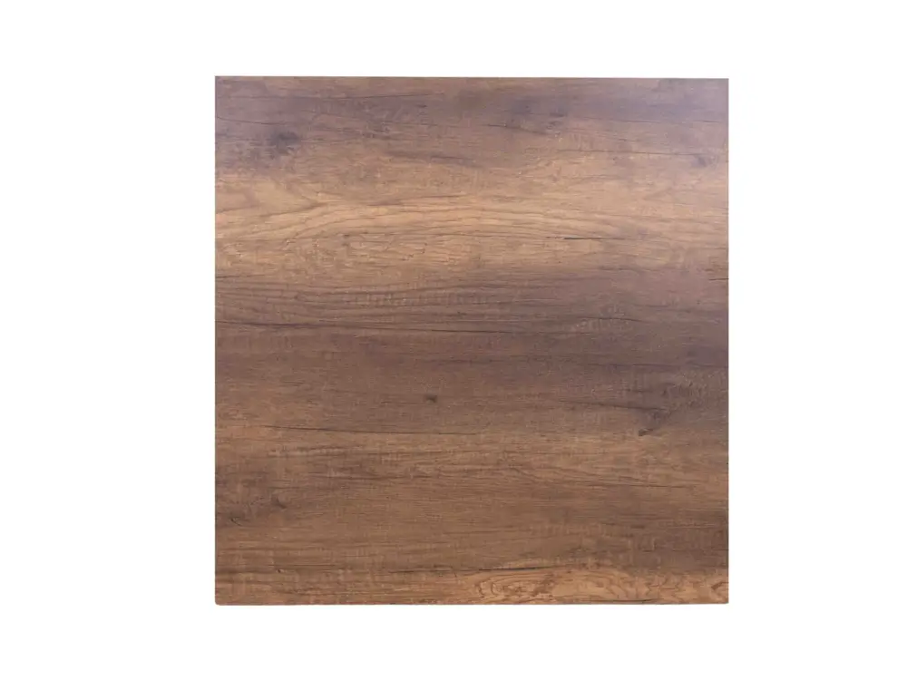 Horeca Traders Tafelblad - Buiten - HPL Houtlook - Donker Canyon - Vierkant - 60x60cm Express Levering