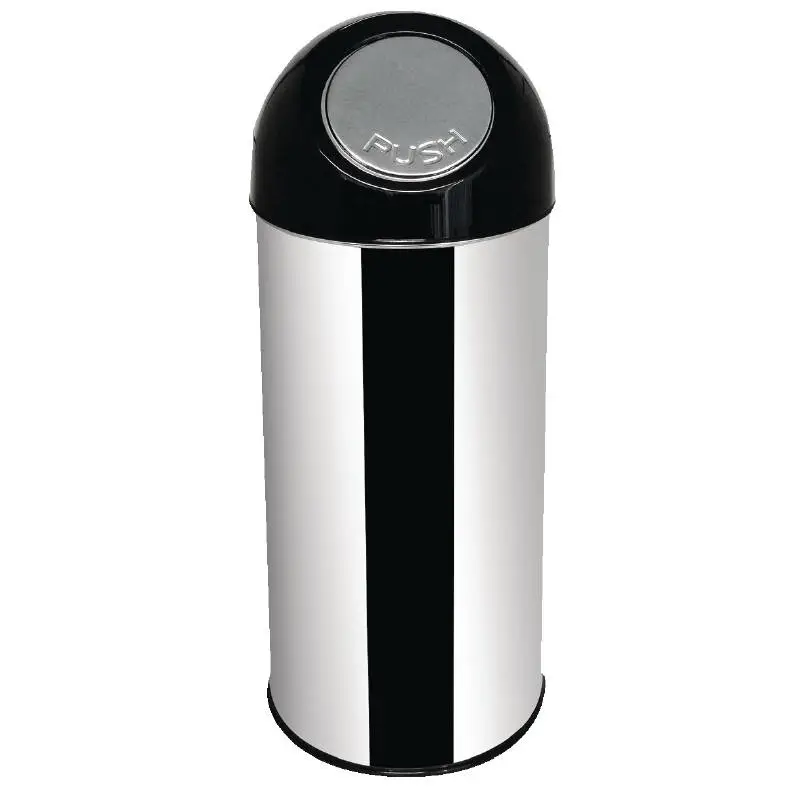 HorecaTraders Afvalbak RVS met Push-Deksel | 50 L Shop Nu