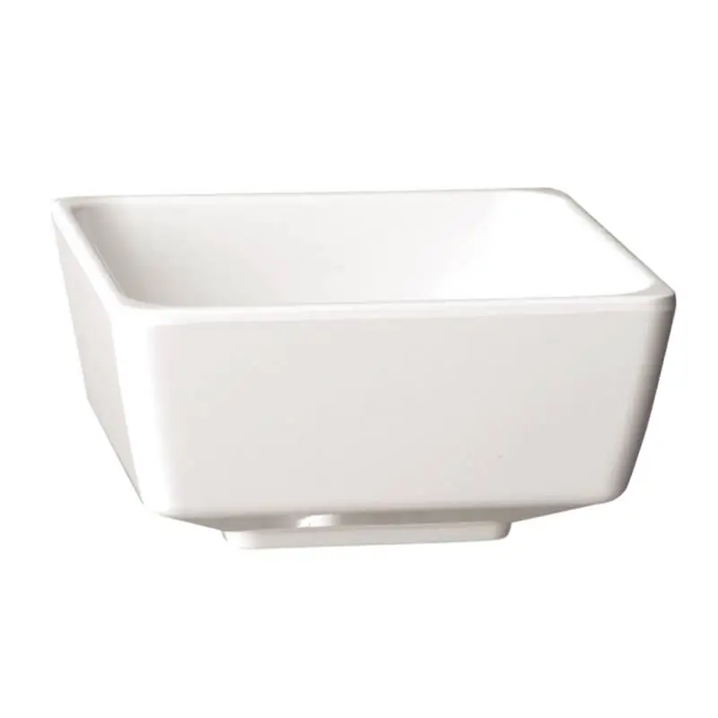 Exclusieve Aanbieding HorecaTraders Float melamine vierkante kom wit 13cm