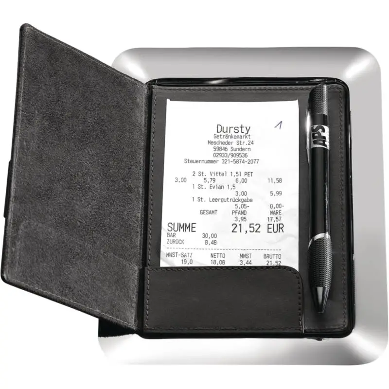 Speciale Aanbieding HorecaTraders Rekeningmapje leer 160x200mm