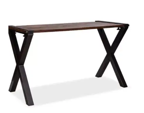 Bestseller HorecaTraders Tafel Bruin-Zwart Hardhout Hoog | 220x80x(h)110cm