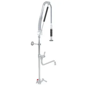 Speciale Aanbieding HorecaTraders RVS Eengats Voorspoeldouche Kwartslag Tussenkraan - Met Pomp