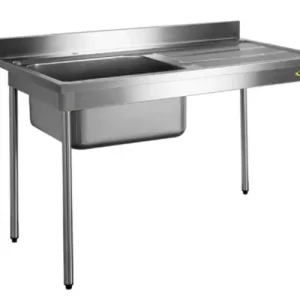 HorecaTraders HorecaTraders RVS Spoeltafel |Geen gootsteenafdekking| Spoelbank links|70 cm breed | 3 formaten Dagaanbieding