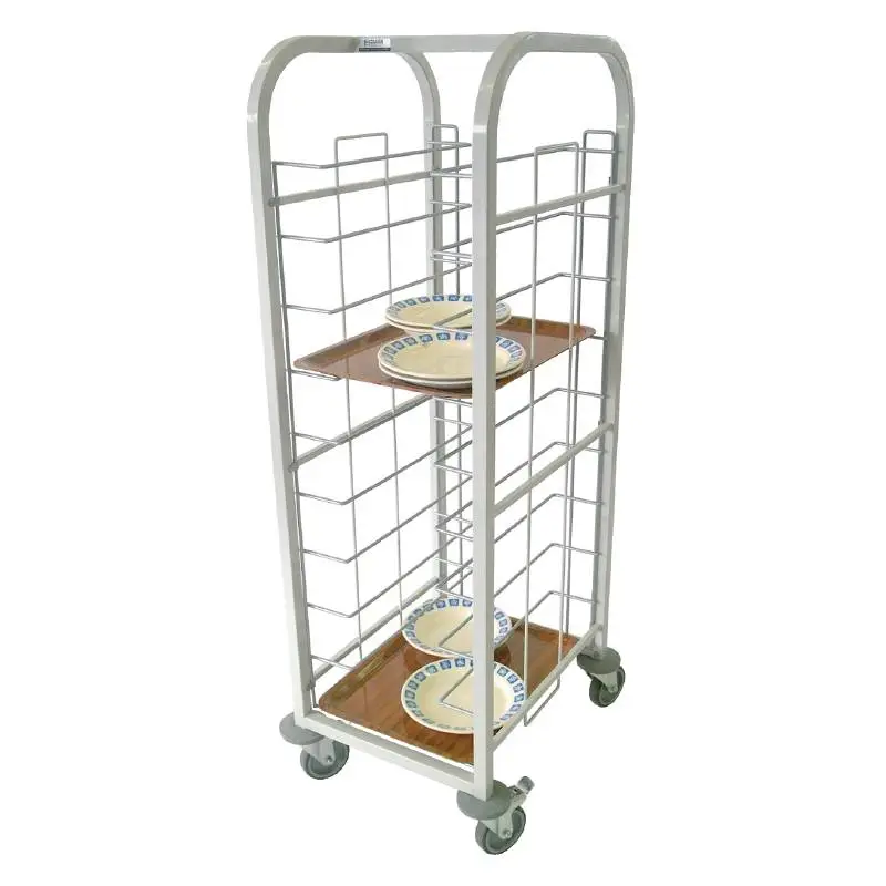Gereduceerde Prijs HorecaTraders Stalen Dienbladenwagen 134(h)x49(b)x58(d)cm