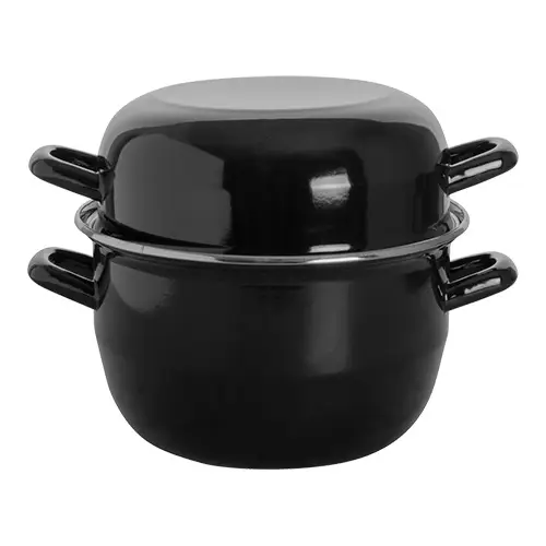 Flitsaanbieding HorecaTraders Mosselpan | Geëmailleerd | Ø20cm | 3.3L