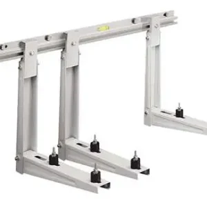 Betaalbaar HorecaTraders Ms203 muurkonzole gelakt + traverse 550x560x1200mm - 150+150kg