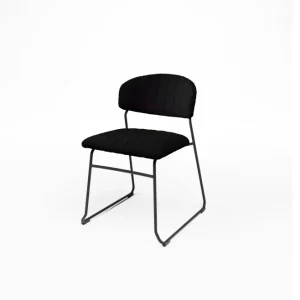 Lage Kosten HorecaTraders Teddy Stoel | Zwart | 79(h)x55x51.5cm