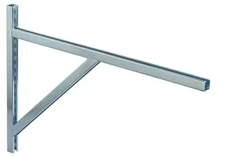 HorecaTraders Muurkonzole verzinkt | gegalvaniseerd staal | 250kg+250kg draagkracht | 1m Lage Kosten