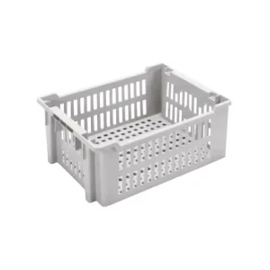 HorecaTraders Nestbare opslagbak | 40x30x18 cm | grijs | 3 formaten Hete Deal