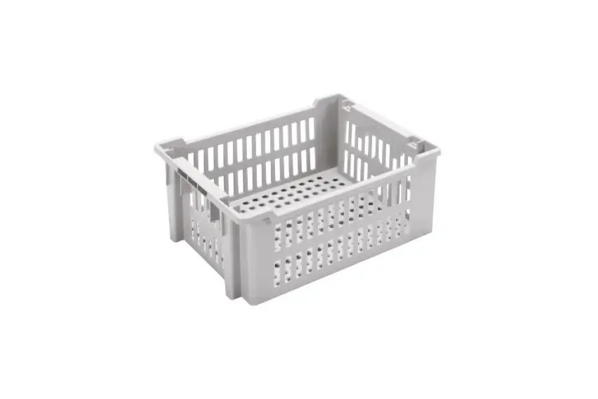 HorecaTraders Nestbare opslagbak | 40x30x18 cm | grijs | 3 formaten Hete Deal