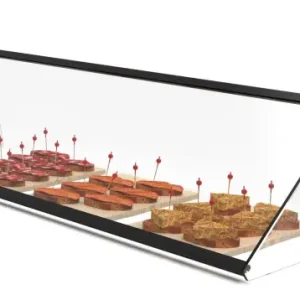 Tijdelijk Beschikbaar HorecaTraders Neutrale vitrine | Beschikbaar in 3 verschillende maten | Gehard glas