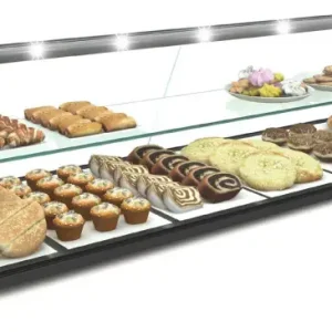 Flitsaanbieding HorecaTraders Neutrale vitrine | Beschikbaar in 4 maten | Gehard glas | LED verlichting