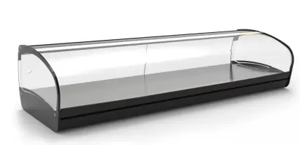 Koop Vandaag HorecaTraders Neutrale vitrine | Beschikbaar in 4 maten | LED verlichting