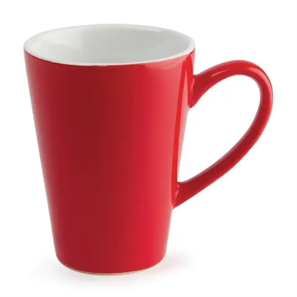 Olympia Café latte bekers | rood | 34cl | 12 stuks Dagaanbieding