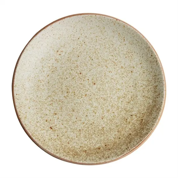 Olympia Canvas gewelfde borden | crème | 27Øcm | 6 stuks Laatste Versie