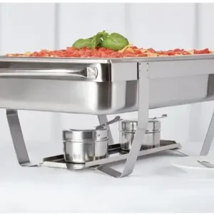Olympia Chafing Dish 1/1 GN met 24 blikjes brandpasta Nieuw