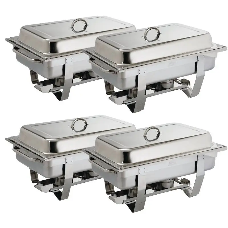Olympia Chafing Dishes 1/1 GN multipak 4 stuks - SUPERDEAL Tijdelijk Beschikbaar