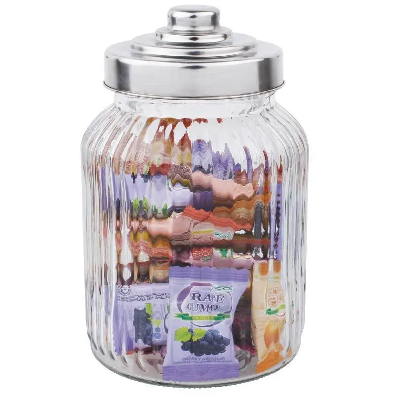 Direct Verzonden HorecaTraders Olympia Geribbelde Glas Sonservenpot | 90 cl