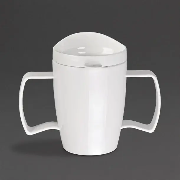 Alleen Vandaag Olympia Kristallon Heritage drinkbeker met deksel | 300ml wit | 4 stuks