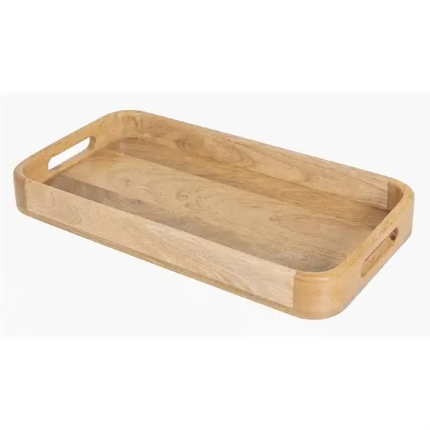 HorecaTraders Mangohout Rechthoekig Diep Dienblad | 430x230mm Flitsaanbieding
