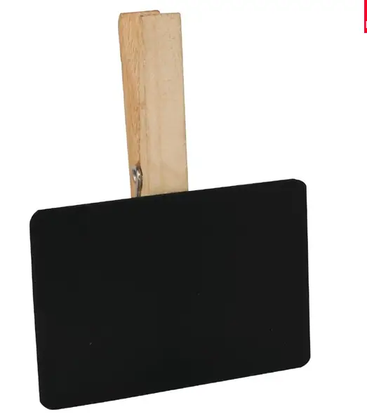 HorecaTraders mini krijtbord met houten knijper (6 stuks) Beste Prijs