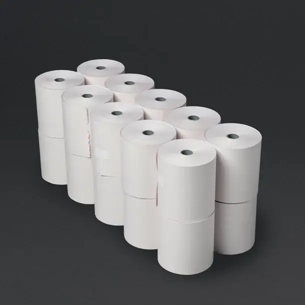 Olympia niet-thermische duplo kassarol| 76x71mm | Wit/Roze |(20 stuks) Direct Verzonden