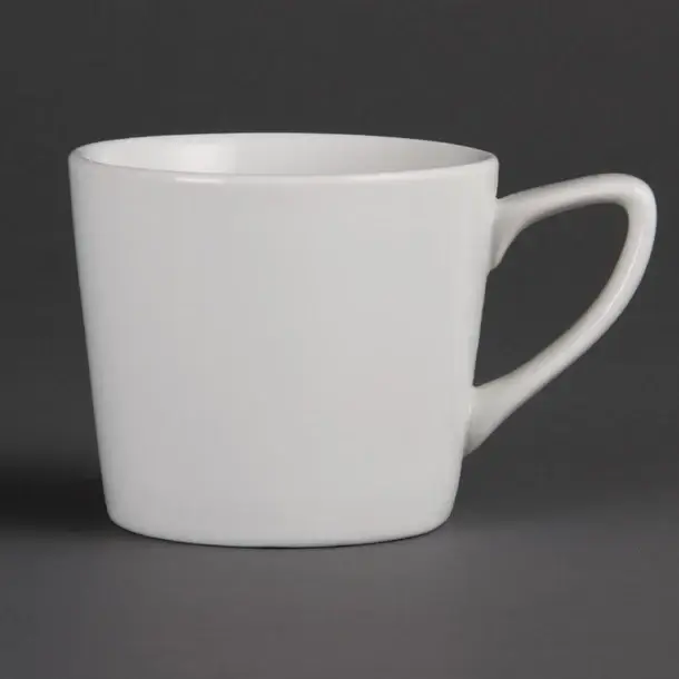 Beperkte Voorraad Olympia Whiteware lage witte koffiekopjes 20cl (12 stuks)