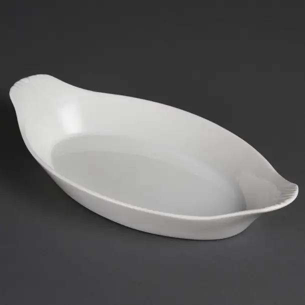 Olympia Whiteware ovale gratineerschaal | 29 x 16,6 cm | 6 stuks Fabrieksprijs