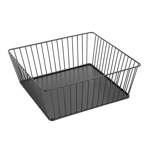 Olympia Olympia wire voedseldisplay dienblad vierkant | Zwart | 280x280x100mm Direct Beschikbaar