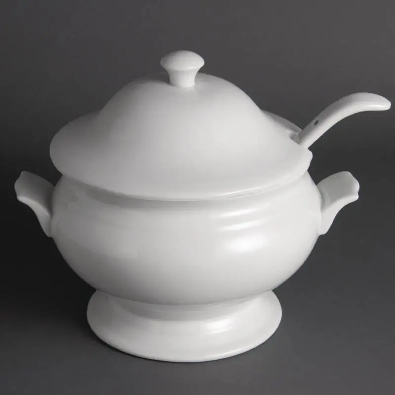 Voordeelprijs Olympia Witte Porselein Soep pot 2,5 liter