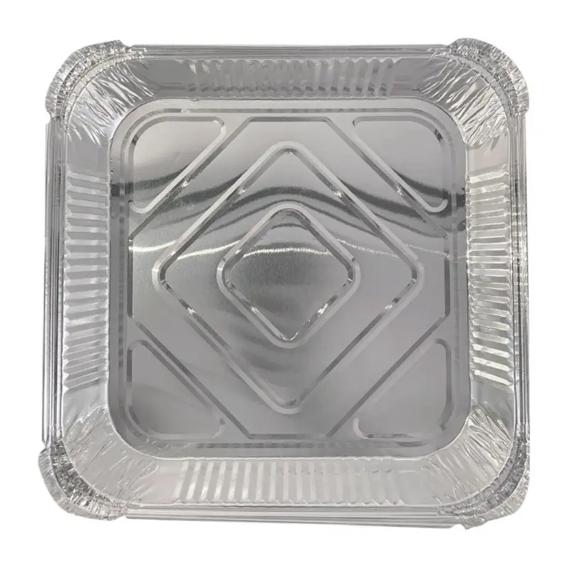 Betaalbaar HorecaTraders Ondiepe aluminium bakjes | 230 x 230 x 39mm | 200 stuks