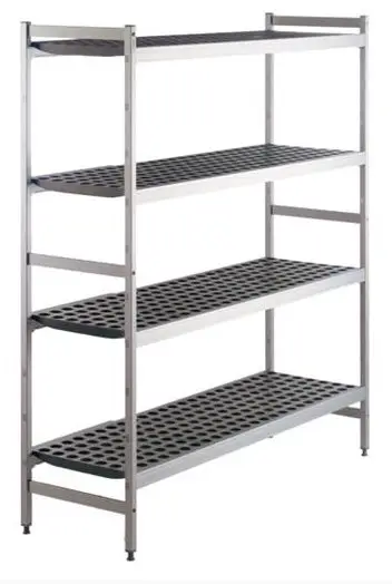 Betrouwbaar HorecaTraders Opbergrek | Aluminium | 120x46x170 cm