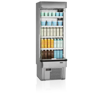 Laatste Versie HorecaTraders Open Front Koeler | RVS | 0 tot 4 °C | 685 x 727 x 1985 mm