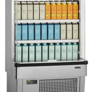 Beperkte Voorraad HorecaTraders Open Front Koeler | RVS | 0 tot 4 °C | 985 x 737 x 1985 mm