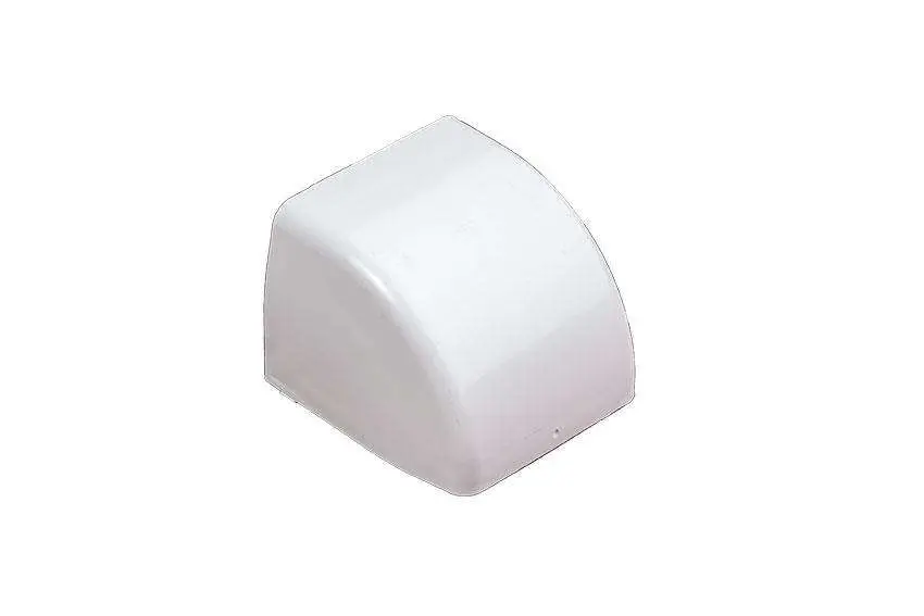 Gereduceerde Prijs HorecaTraders OptimalDuct Eindkapje 80x60mm - Wit (RAL 9010) - Set van 10 Stuks