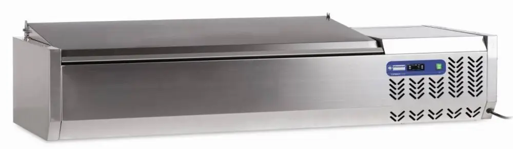 Hete Deal HorecaTraders Opzetvitrine Gekoeld 5 x 1/2 GN of 10 x1/4 GN