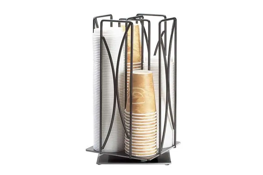 Gratis Retour HorecaTraders Organizer voor Koffietoebehoren -| Zwart | Kunststof | 204x204x445mm