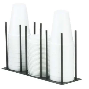 Fabrieksprijs HorecaTraders Organizer voor Koffietoebehoren | Zwart | Kunststof | 305x108x178mm