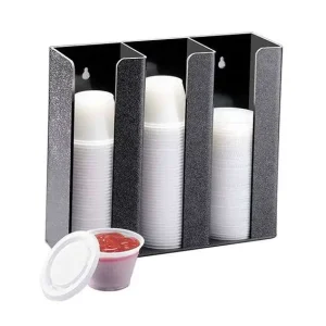 HorecaTraders Organizer voor Koffietoebehoren | Large | Zwart | Kunststof | 229x102x229mm Gereduceerde Prijs