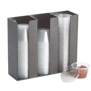 Koop Vandaag HorecaTraders Organizer voor Koffietoebehoren | Medium | Zwart | Kunststof | 229x76x229mm