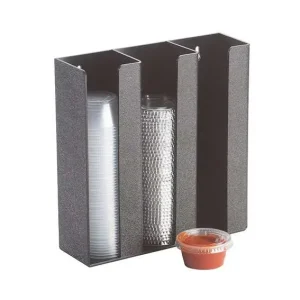 HorecaTraders Organizer voor Koffietoebehoren | Small | Zwart | Kunststof | 229x64x229mm Gereduceerde Prijs