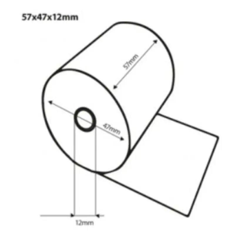 HorecaTraders OUTLET! Thermische bonrollen | 57x70x12 mm | 50 stuks Weekendaanbieding