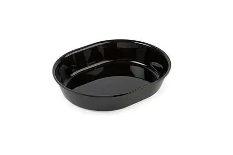 HorecaTraders Ovale Presentatieschaal | GN 1/5 | Zwart | PMMA plexi | 265x200x65 mm Koop Vandaag