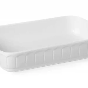 Lage Prijs Hendi Ovenschaal Wit Porselein Rechthoekig | 33x22,5 cm | Per 8 stuks