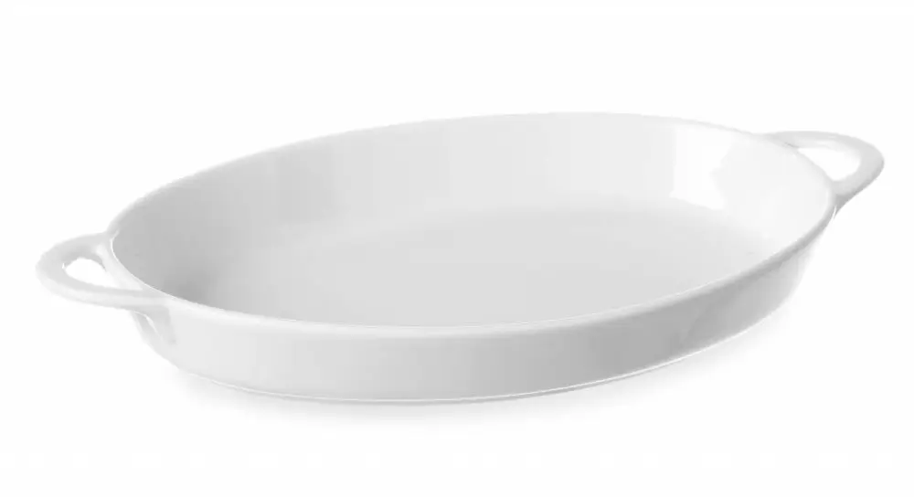 Hendi Ovenschalen Porselein Wit Met Grepen (3 stuks) Nieuw
